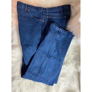 Wrangler Blue Jeans 40x32 Vintage Fit High Rise Straight Leg USA Rodeo Western